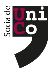 Logo de UniCo con la leyenda «socia de UniCo».